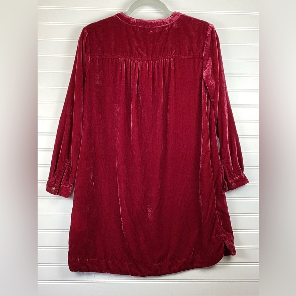 Anthropologie NWT Melody Velvet Tunic Dress Size  XXSP RED - Picture 5 of 10